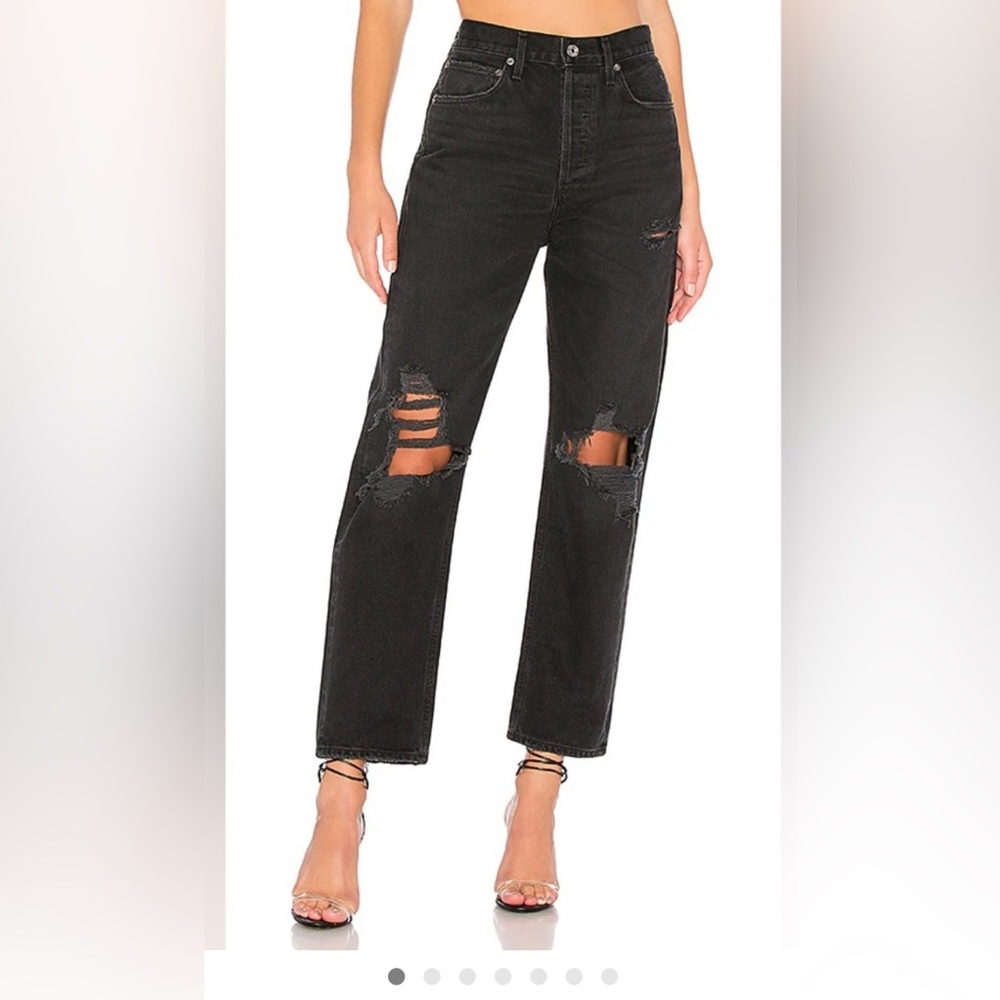 AGOLDE 90’s Crop Black Denim Jeans